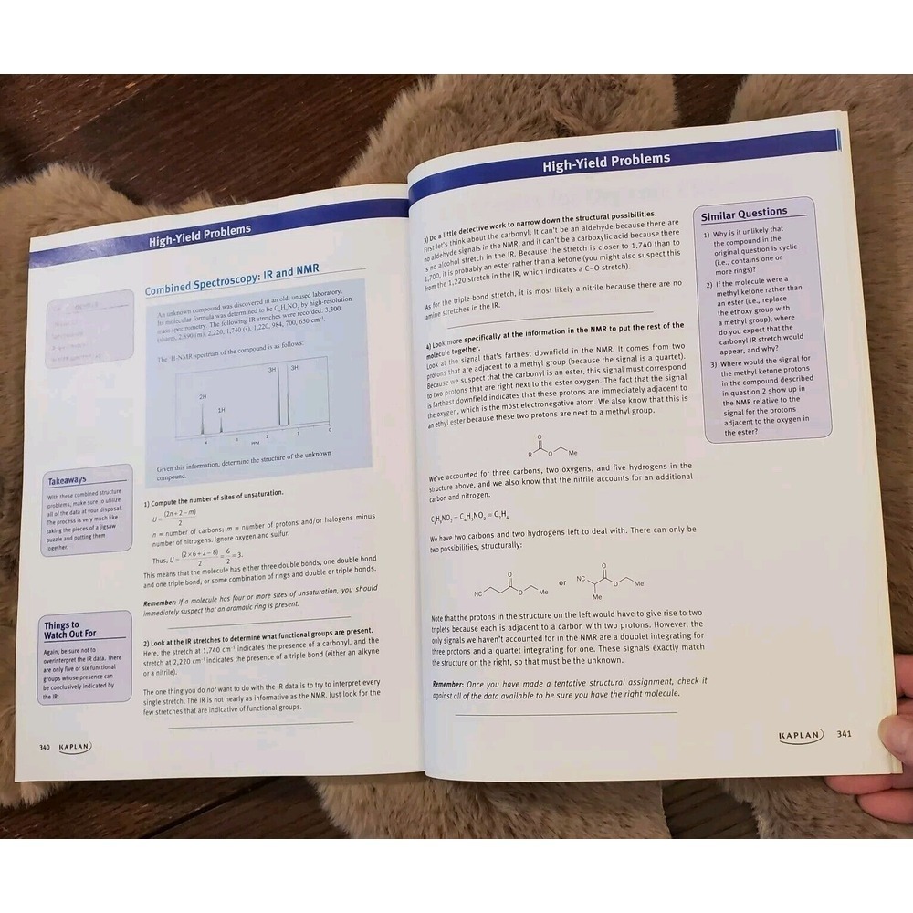 Kaplan MCAT Organic Chemistry Review Notes 2010-11 Test Prep& Admissions Paperbk - Picture 10 of 13